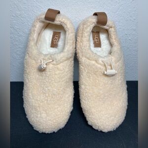 UGG Womens Plushy Slipper 1143952 NATURAL/CHESTNUT size 8